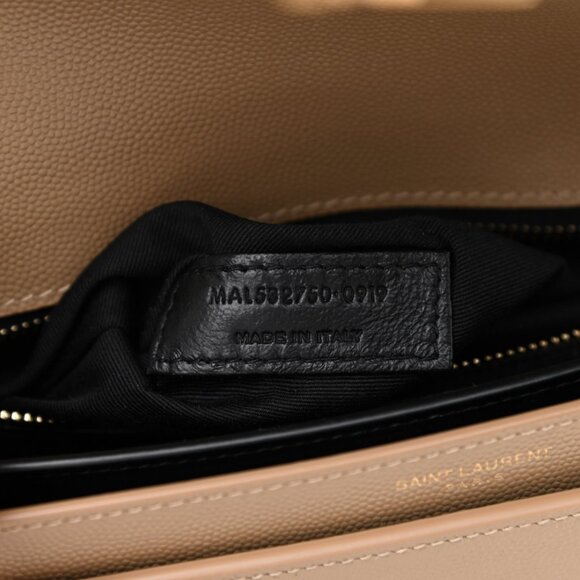 {SAINT LAURENT} Grain De Poudre Monogram Cassandra Clasp Bag - Crossbody - Latte - Picture 5 of 5